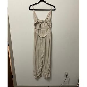 Preloved Shein Front Cutout Tan Jumpsuit Sz XL